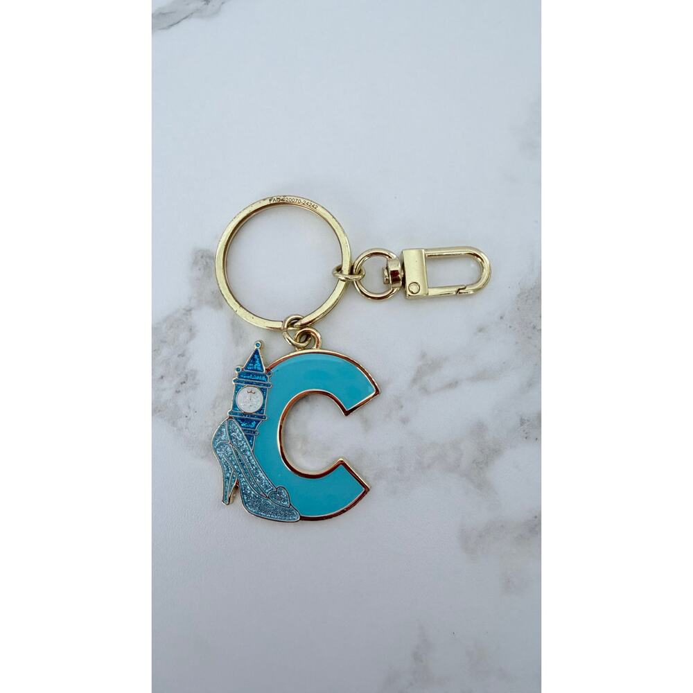 Disney Parks Character Alphabet Keychain - Letter C Cinderella NWOT